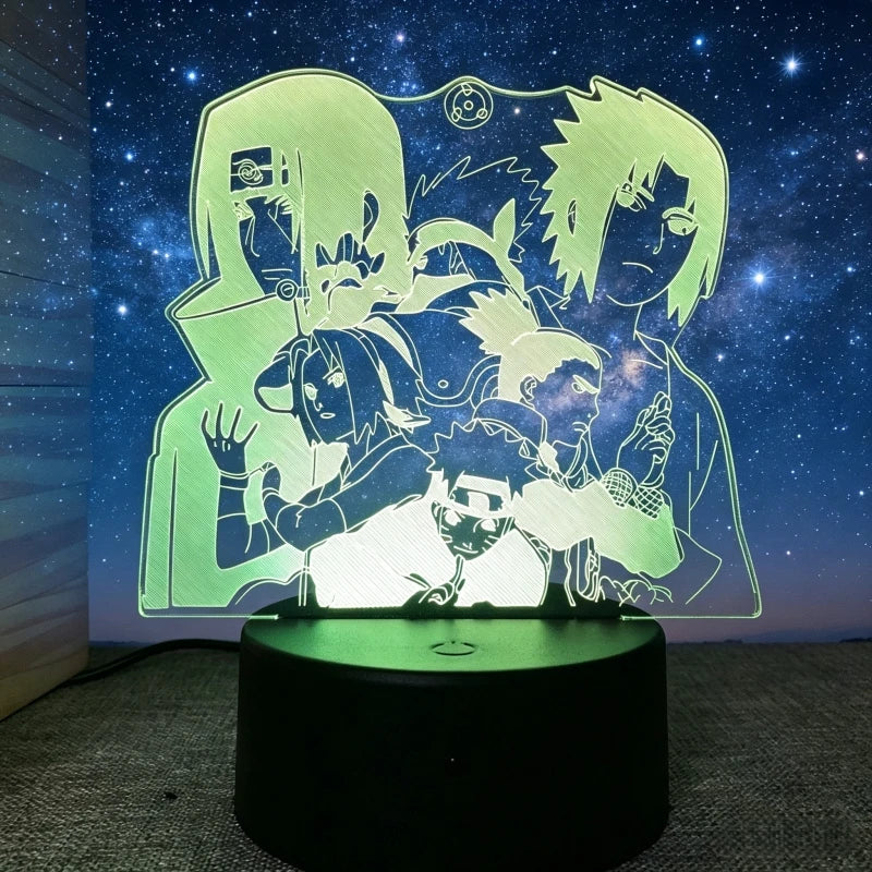Luz nocturna LED 3D Naruto y Akatsuki – Naruto