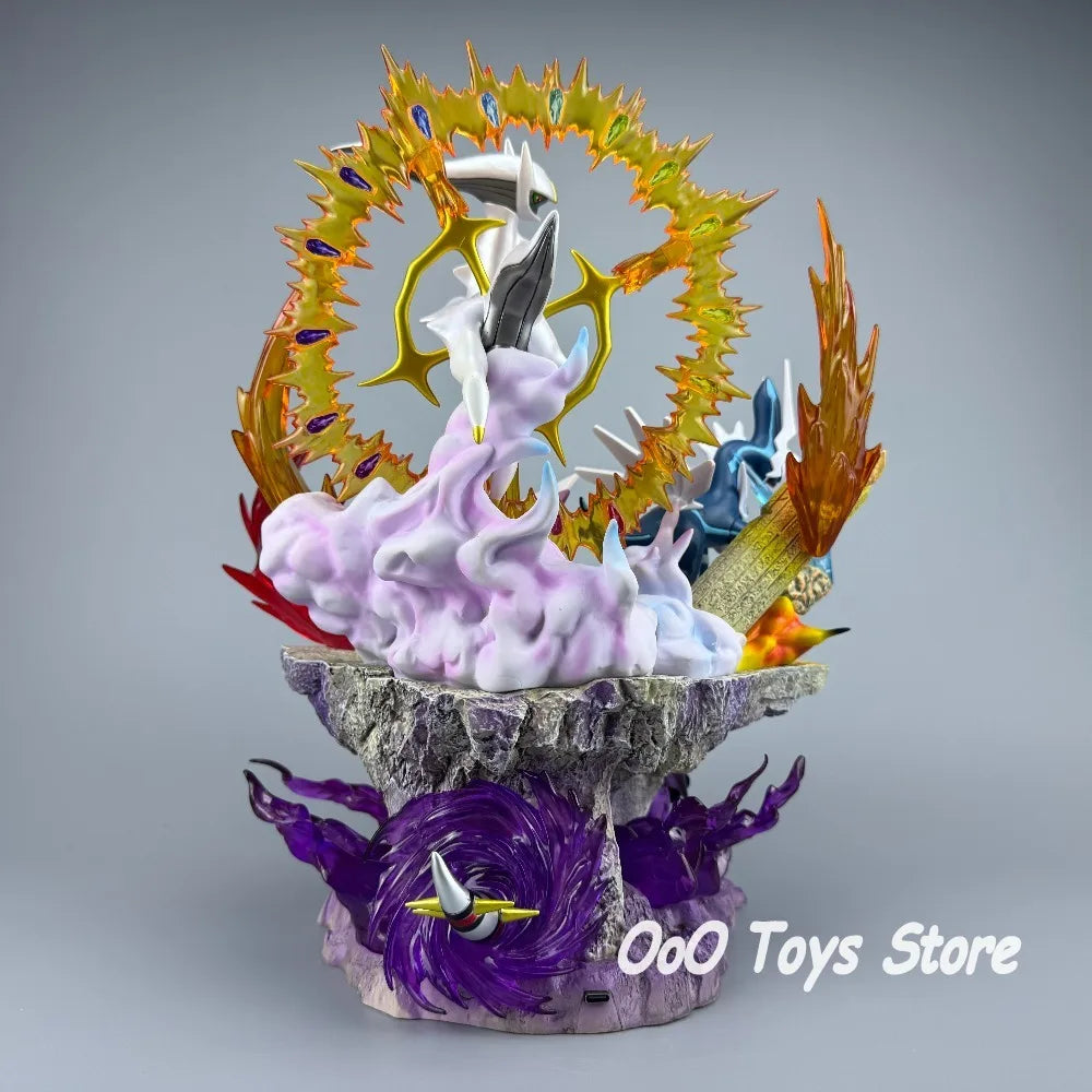 Figuras de acción de Anime Pokémon Sinnoh Dialga Palkia Giratina Arceus, 37cm/14,57 pulgadas, colección de estatuas de PVC, juguetes, regalos