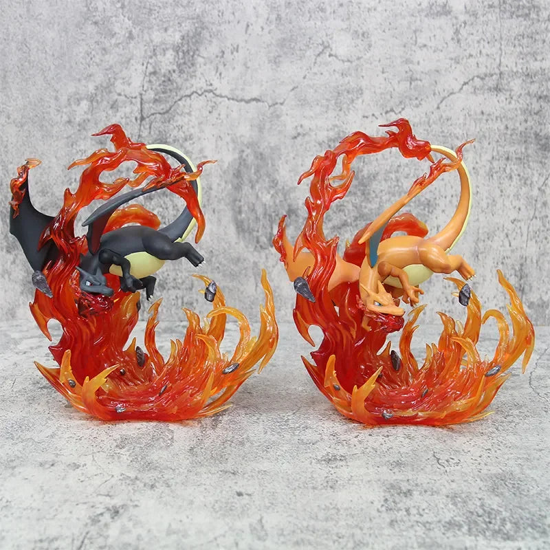 Figuras de Pokémon Charizard de 20cm, Dragón negro de fuego, Spray, museo mágico, Estatua linda, modelo de muñeca, juguete de decoración, regalo