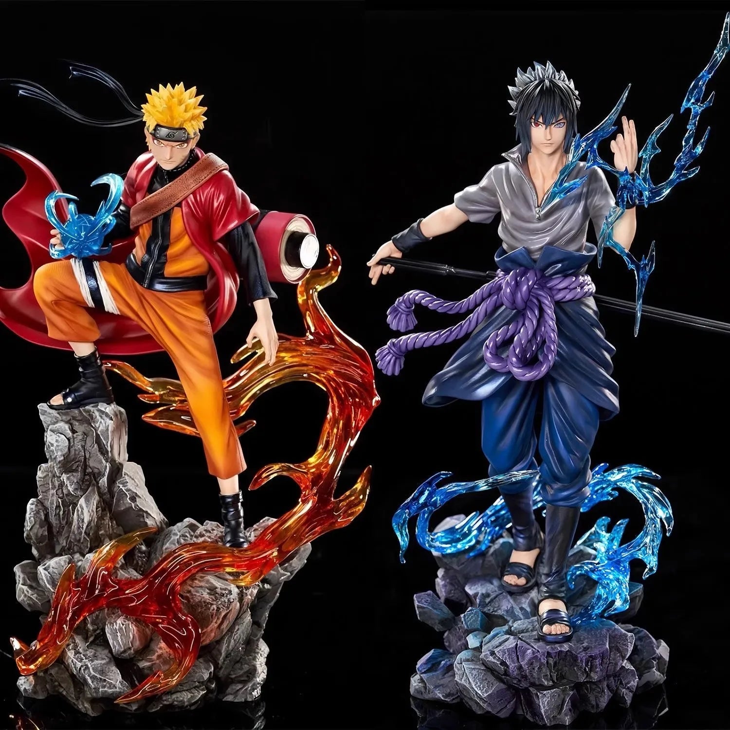 Figura de anime de Naruto de 27 cm, Uzumaki Naruto, Uchiha Sasuke, modelo de acción de PVC, estatua, adorno de escritorio, colección de juguetes, regalo