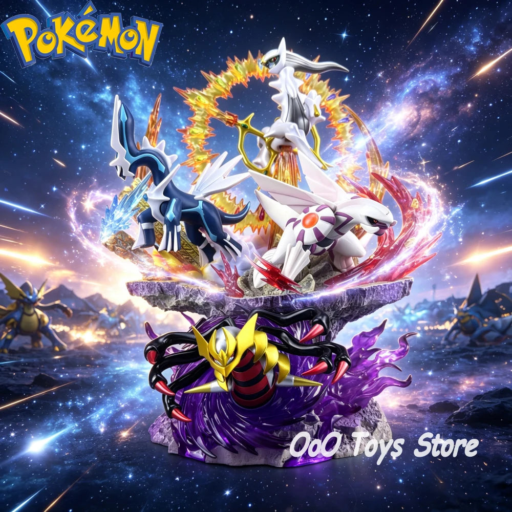 Figuras de acción de Anime Pokémon Sinnoh Dialga Palkia Giratina Arceus, 37cm/14,57 pulgadas, colección de estatuas de PVC, juguetes, regalos