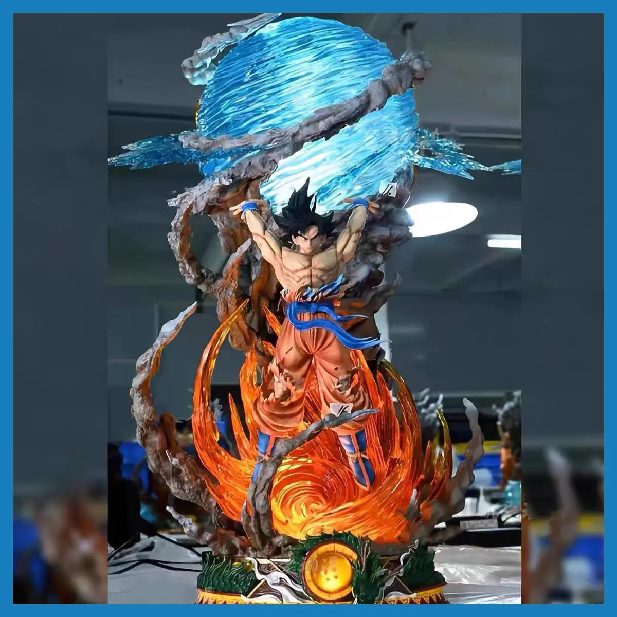 25 cm Dragon Ball figuras espíritu bomba Son Goku figuras de anime Super Saiyajin estatua de PVC muñeca modelo colección juguetes regalo