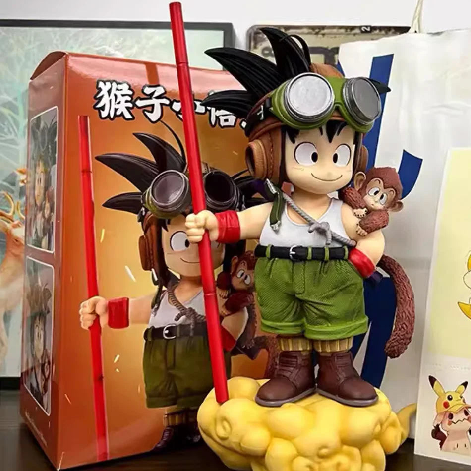 En stock Dragon Ball Son Goku Lámpara luminosa modelo Kakarotto Kamehameha Wave Adorno magnético Figura de acción de anime Regalo de colección