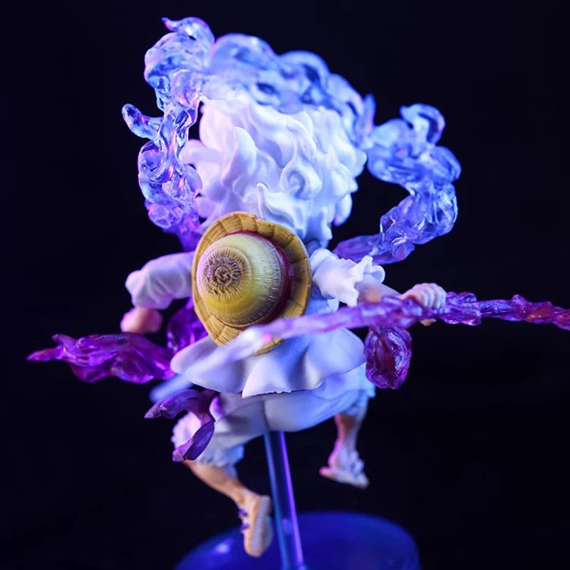 Bandai-Minifigura One Piece Luffy Gear 5, estatua del dios del sol, Nika, figura de anime, modelo de PVC, colección de mantequilla, juguete de regalo para niños, 10 cm